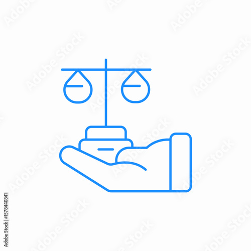 balance hand icon sign vector