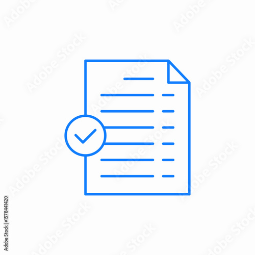 checked document icon sign vector