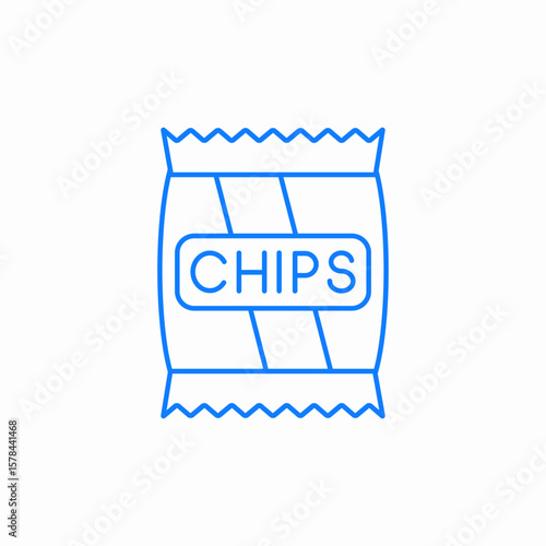 chips bag icon sign vector