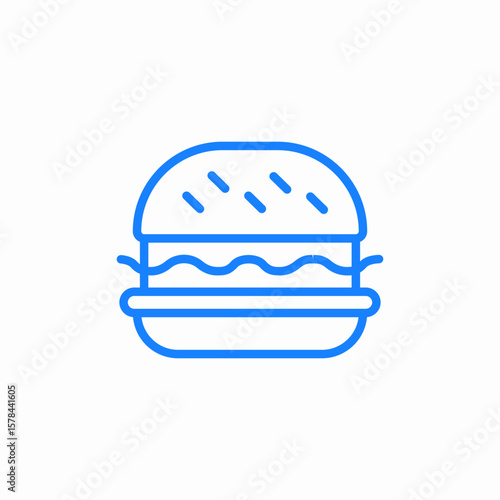 classic burger icon sign vector