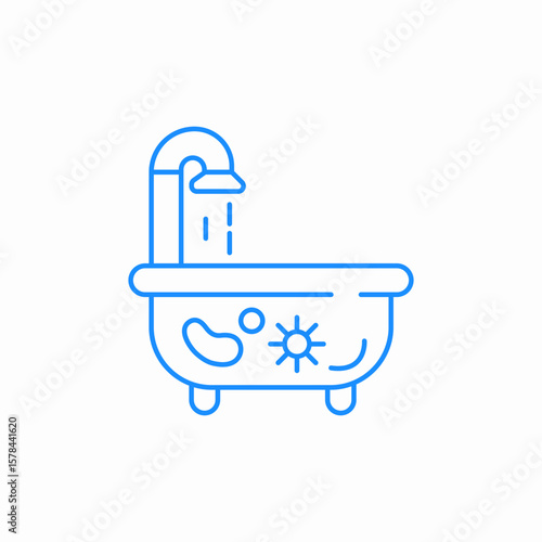 clean bathtub icon sign vector