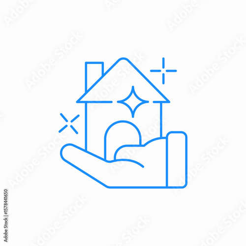 clean house icon sign vector
