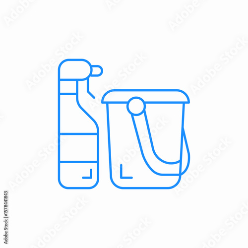 cleaning supplies icon sign vector