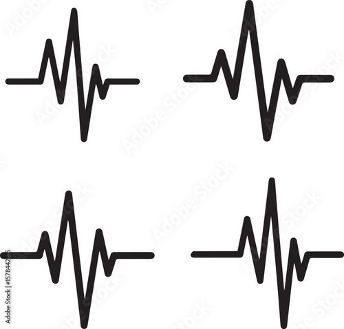 Heart Rate Icon Vector Illustration | Health Monitoring, Fitness & Medical Concept