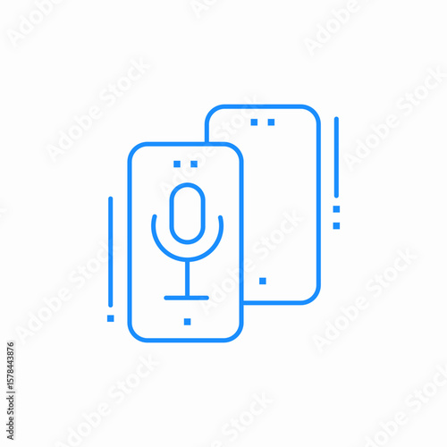 mobile microphone icon sign vector