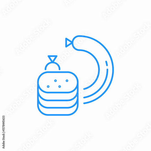 sausage bun icon sign vector