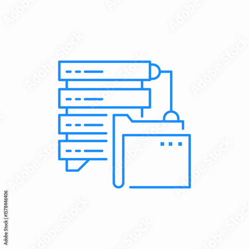 stacked books icon sign vector