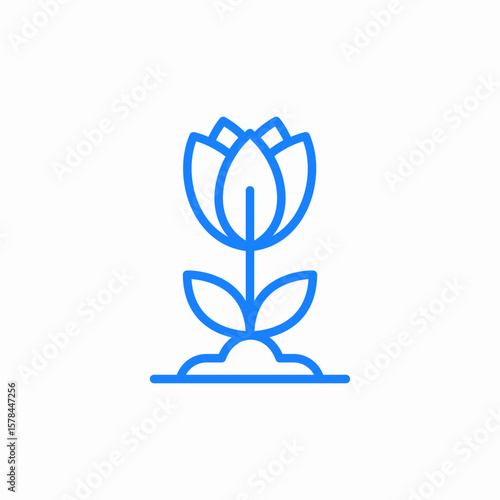 tulip flower icon sign vector