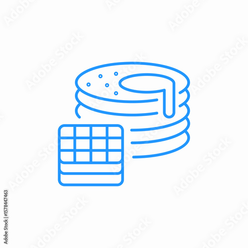 waffle stack icon sign vector