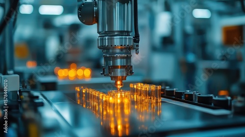 Factory robot assembling delicate glass components with precision using AI-grip feedback loop