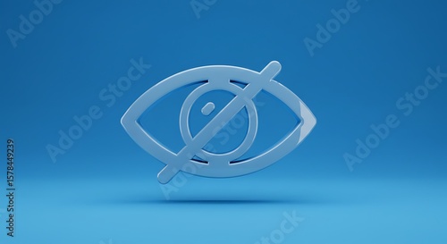 Eye icon hidden visibility concept