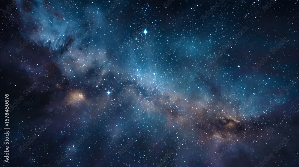 Fototapeta premium Starry Night Sky Nebula and Galaxy