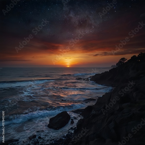 sunset over the ocean