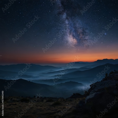 sunset over the mountains