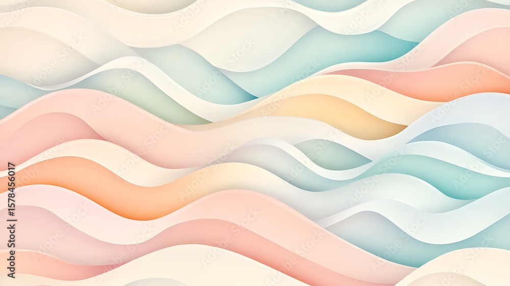 Fototapeta premium Pastel wavy background