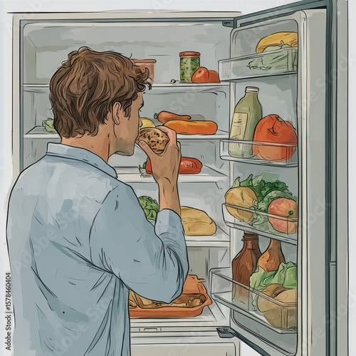 Someone eating someone else food in a shared fridge