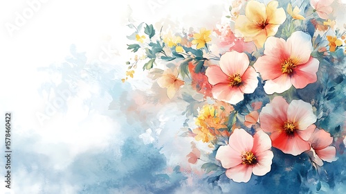 Watercolor floral design
