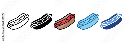 Hot Dog  Icon Element For Design