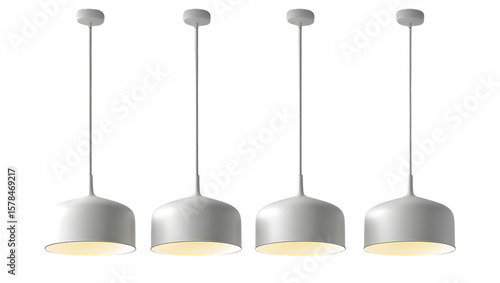 Modern pendant ceiling lamps on a plain transparent background isolated product stock photo png cut out