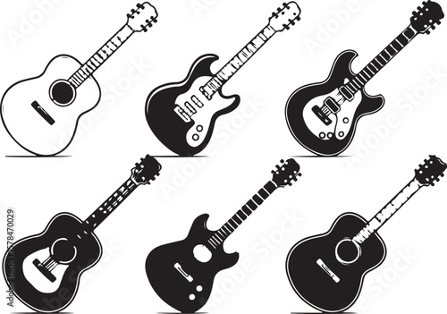 set of electric guitar