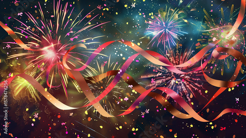 colorful fireworks background