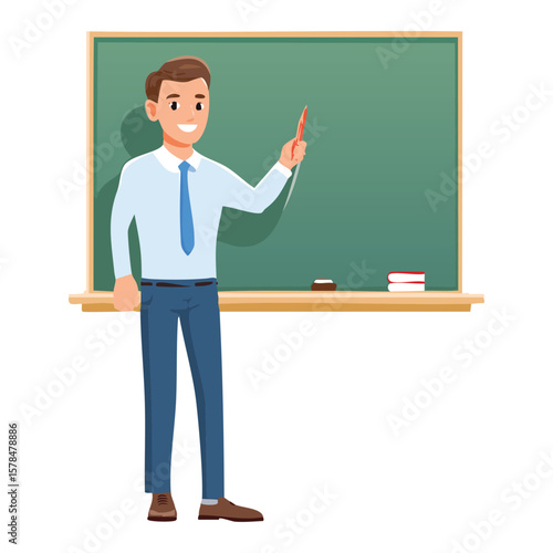 Teacher writing on the board Silhouette