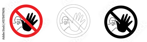 No access for unauthorised persons sign in vector format
