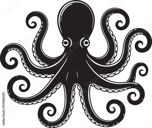 Stylized Octopus Art Drawing