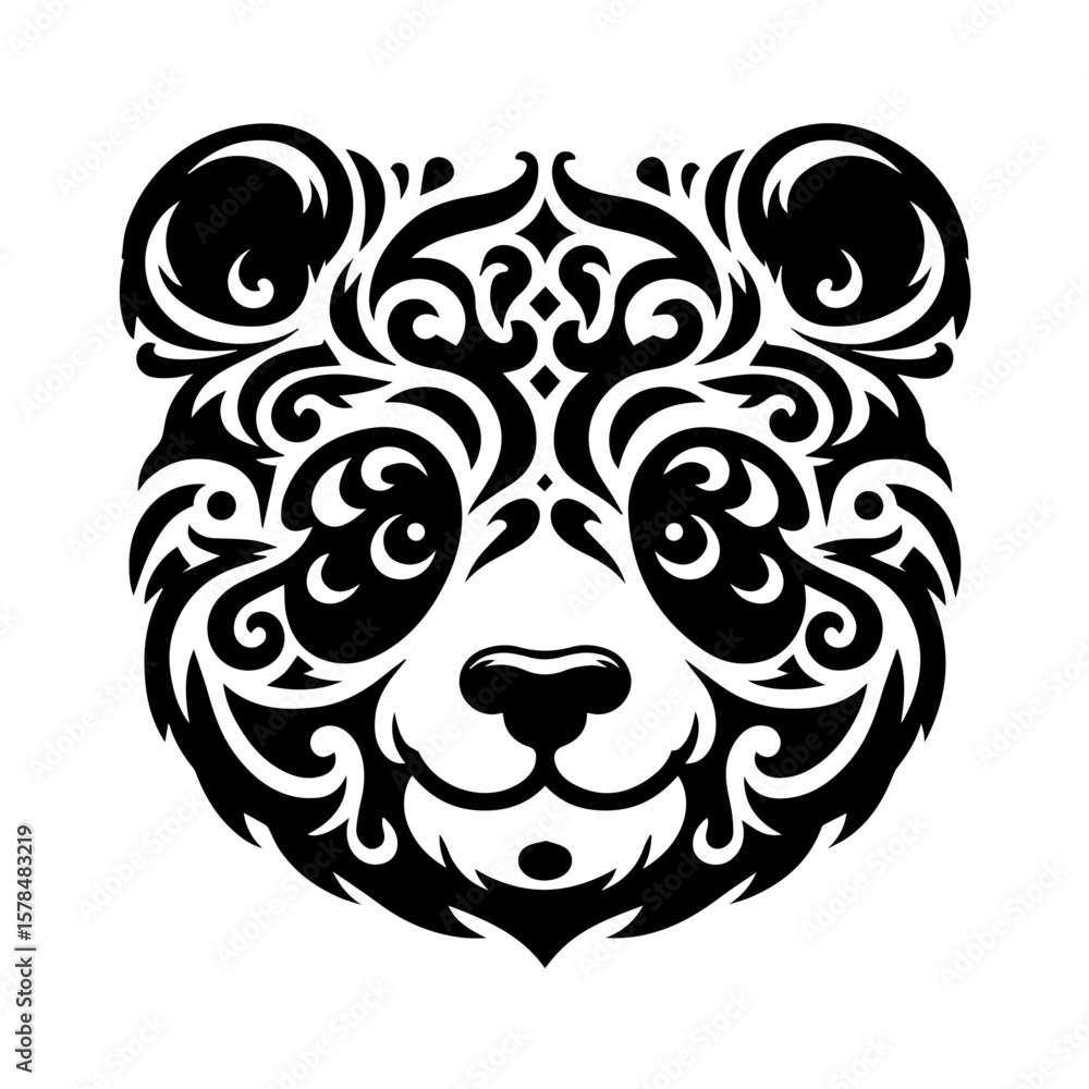 Fototapeta premium Monochrome Animal Illustration Simple Black Design for Creative Projects and Graphic Elements