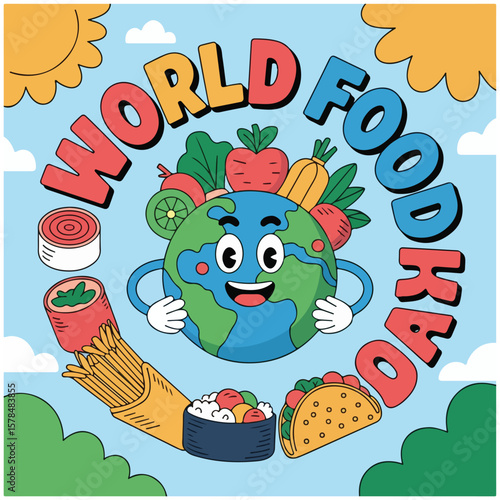 World Food Day flyer cartoon 3.eps