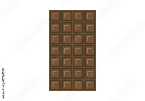 Tableta de chocolate negro en fondo blanco