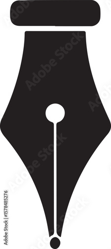pen nib icon on white background