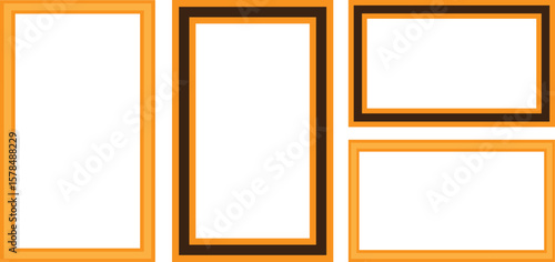 border and zigzag frames postage stamp set. Post stamp  Rectangle or square template for mail, Blank borders for mail letter. Paper postmarks isolated on gray background. Vector illustration..kalarful