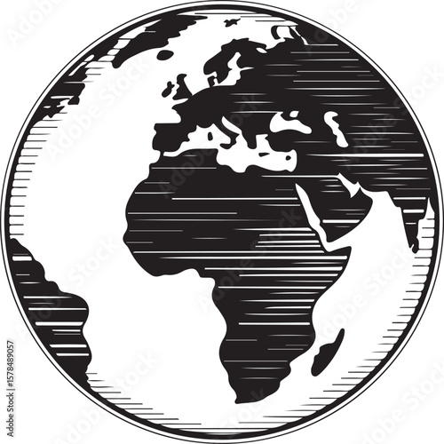 Stylized World Globe Illustration