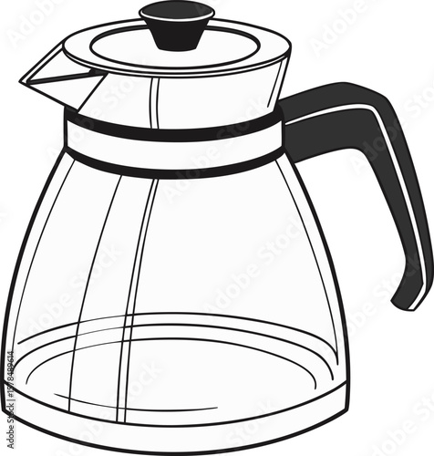 coffee pot vector illustration
