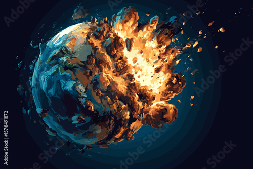 explosion of planet earth
