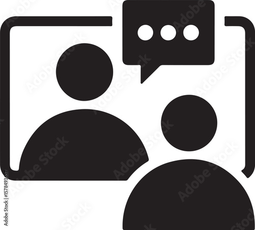 Video conference , webinar vector icon illustration