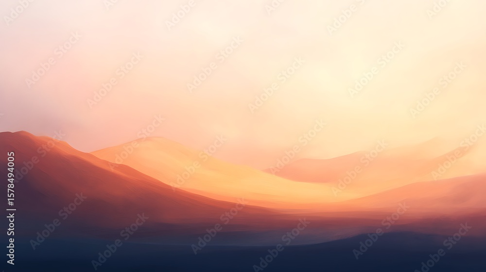 Obraz premium Sunrise over mountain range landscape