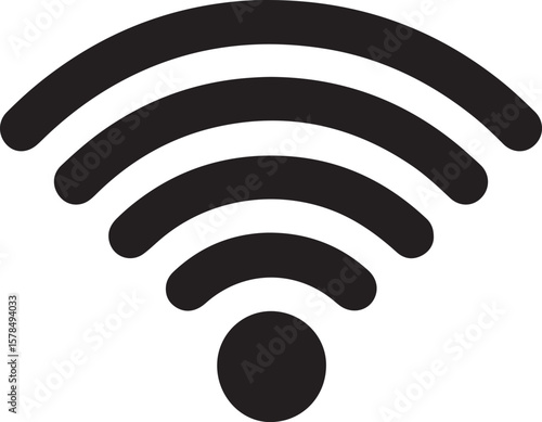 Wifi wireless internet signal flat icon for apps