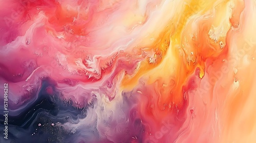 Abstract color splash painting