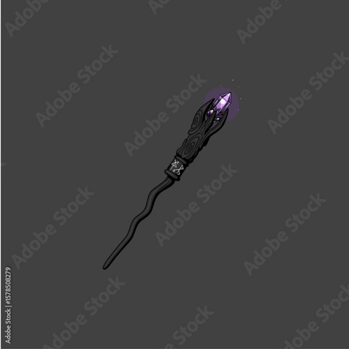 Magical Wand icon logo flat vector design
