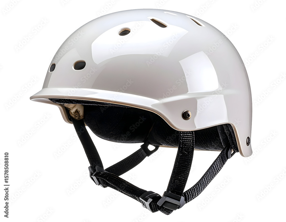 Fototapeta premium Close up white safety helmet headgear