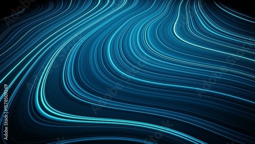 Weave lines. Abstract background. 3d render. Network connection structure.