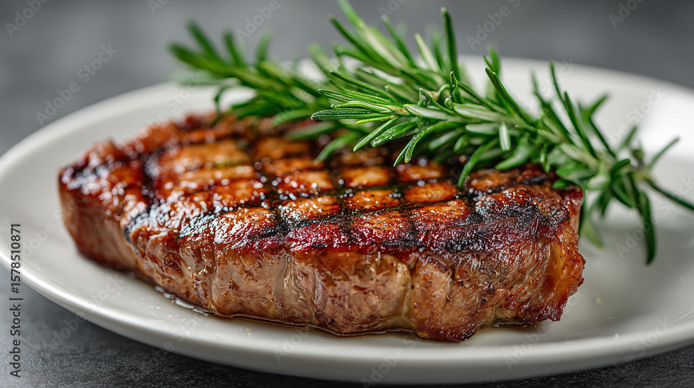 Delicious Grilled Steak with Fresh Rosemary Delicious Grilled Steak with Fresh Rosemary