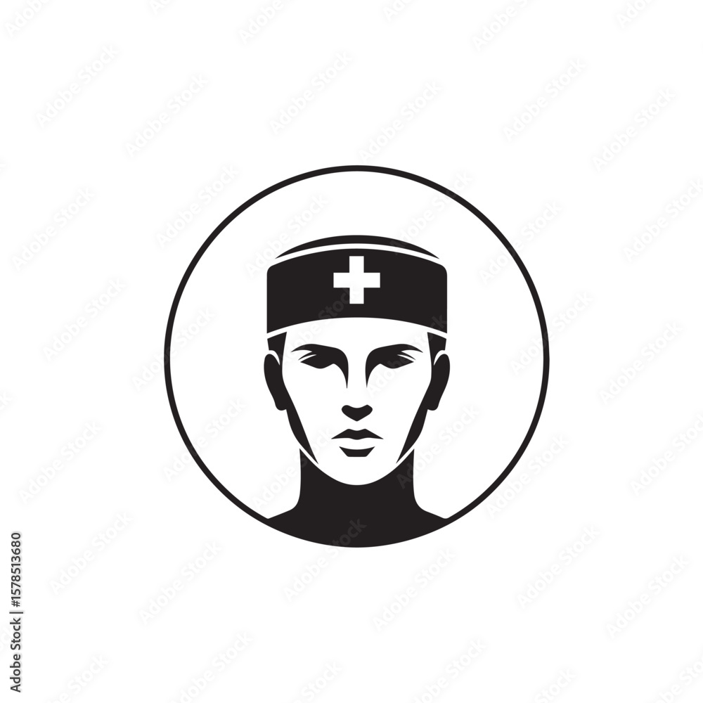 hospital man face vector illustration hospital man face vector illustration