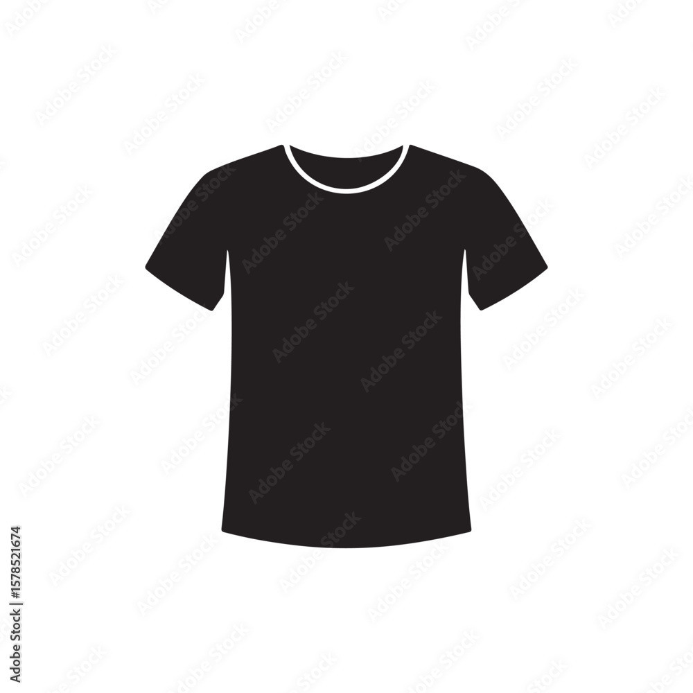 Black tshirt silhouette isolated on white background. T shirt icon vector illustration design Black tshirt silhouette isolated on white background. T shirt icon vector illustration design
