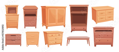 Collection of Vintage Style Wooden Furniture