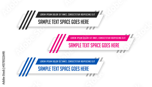 infographic lower third text bar banner for media reports