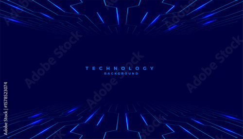 futuristic tech circuit line perspective backdrop for cyber innovation