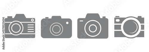 camera icon set. camera photo icon symbol, snapshot sign. camera silhouette vector illustration. EPS 10